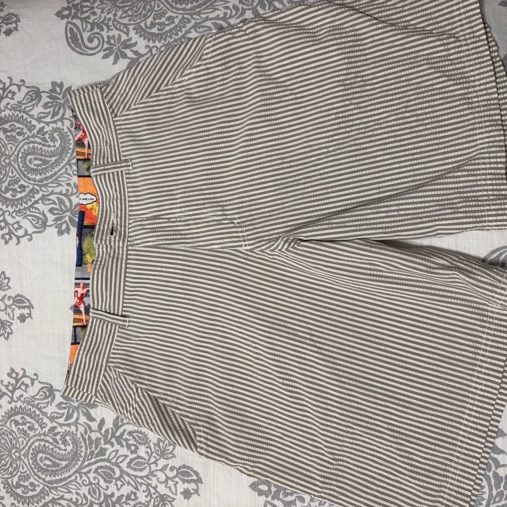 lululemon athletica Striped Gray Shorts